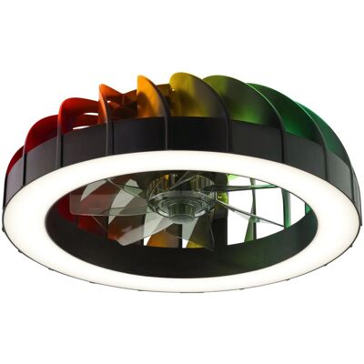 Brilliant LED-Deckenleuchte Fanora mit Ventilator Schwarz Ø 46 cm Brilliant LED-Deckenleuchte Fanora mit Ventilator Schwarz Ø 46 cm
