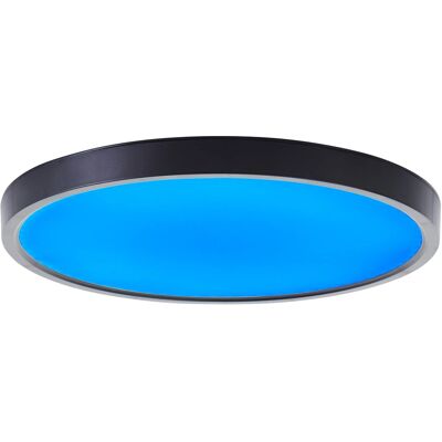 Brilliant LED-Deckenleuchte Lotti RGB + CCT Ø 30cm Schwarz/Weiß Brilliant LED-Deckenleuchte Lotti RGB + CCT Ø 30cm Schwarz/Weiß