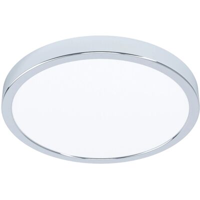 Eglo LED-Aufbauleuchte Fueva 5 Chrom-Weiß Ø 28,5 cm, 20 W, IP44 Eglo LED-Aufbauleuchte Fueva 5 Chrom-Weiß Ø 28,5 cm, 20 W, IP44