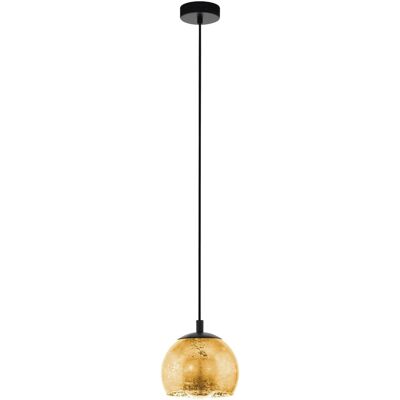 Eglo Hängeleuchte Albaraccin 1-flammig Schwarz-Goldfarben Ø 190 mm E27 40 W Eglo Hängeleuchte Albaraccin 1-flammig Schwarz-Goldfarben Ø 190 mm E27 40 W