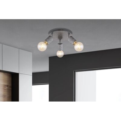 Globo Strahler Freddy 3-flammig Silber 280 x 160 mm Globo Strahler Freddy 3-flammig Silber 280 x 160 mm