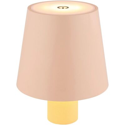 Globo LED-Tischleuchte Vannie Kunststoff Pfirsichfarben Matt Ø 10,6 cm x 13 cm Globo LED-Tischleuchte Vannie Kunststoff Pfirsichfarben Matt Ø 10,6 cm x 13 cm