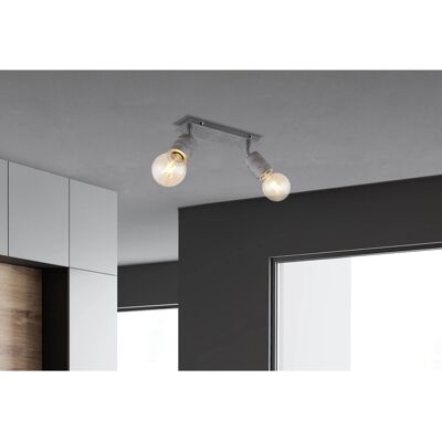 Globo Strahler Freddy 2-flammig Silber 310 x 100 x 160 mm Globo Strahler Freddy 2-flammig Silber 310 x 100 x 160 mm