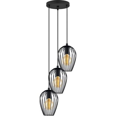 Eglo Pendelleuchte Newtown Schwarz 3-flammig Ø 38 cm Eglo Pendelleuchte Newtown Schwarz 3-flammig Ø 38 cm