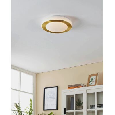 Eglo LED Deckenleuchte Carpi 3-flammig Messing-Weiß 3,6 W Eglo LED Deckenleuchte Carpi 3-flammig Messing-Weiß 3,6 W