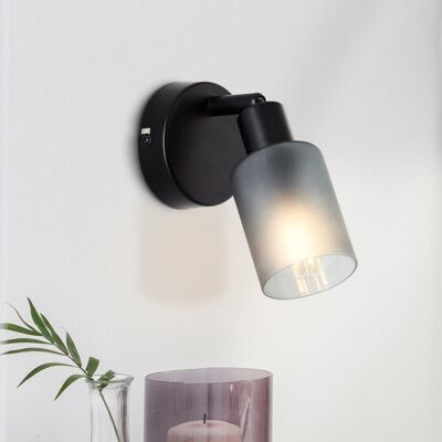 Brilliant Wandspot Loralie Schwarz und Rauchglas Brilliant Wandspot Loralie Schwarz und Rauchglas