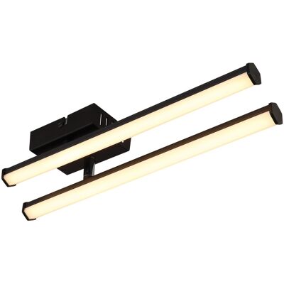 Globo Deckenleuchte Kirina Kunststoff Schwarz matt LED 500 x 70 x 84 mm Globo Deckenleuchte Kirina Kunststoff Schwarz matt LED 500 x 70 x 84 mm
