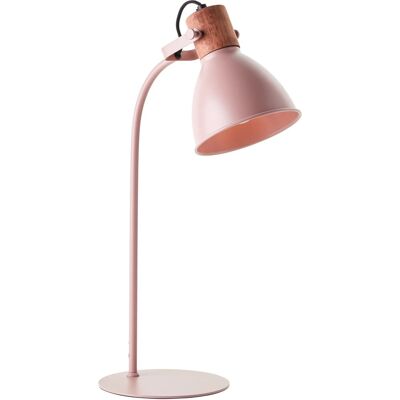 Brilliant Erena Tischleuchte Hellrosa - 52cm, Metall/Holz, E27, 40W Brilliant Erena Tischleuchte Hellrosa - 52cm, Metall/Holz, E27, 40W
