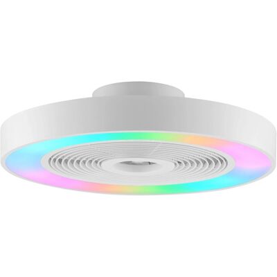 Brilliant LED-Deckenleuchte Catania mit Ventilator Weiß Ø 48,6 cm Brilliant LED-Deckenleuchte Catania mit Ventilator Weiß Ø 48,6 cm