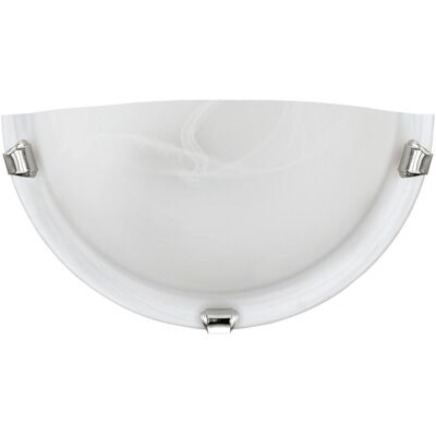Eglo Wandleuchte Salome 30 x 15 cm Weiß-Chrom Eglo Wandleuchte Salome 30 x 15 cm Weiß-Chrom