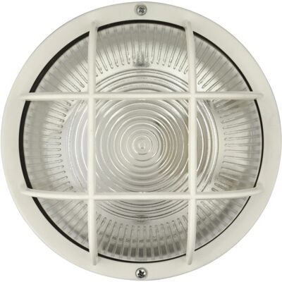 e2 elektro LED-Rundleuchte mit Kunststoffkorb Weiß Ø 18,5 cm e2 elektro LED-Rundleuchte mit Kunststoffkorb Weiß Ø 18,5 cm