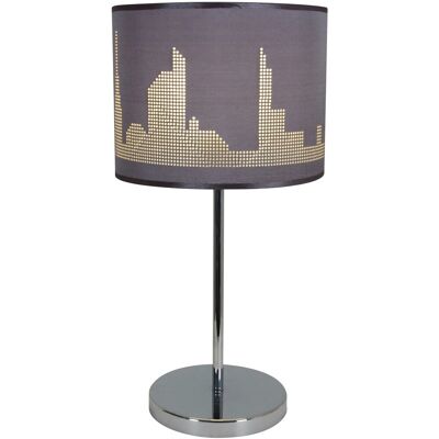 Näve Tischleuchte Manhatten Grau Ø 28 cm x 53 cm Näve Tischleuchte Manhatten Grau Ø 28 cm x 53 cm