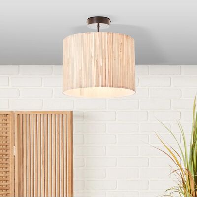 BRILLIANT Wimea Deckenleuchte - Dimmbar, 30cm, Schwarz/Holz BRILLIANT Wimea Deckenleuchte - Dimmbar, 30cm, Schwarz/Holz
