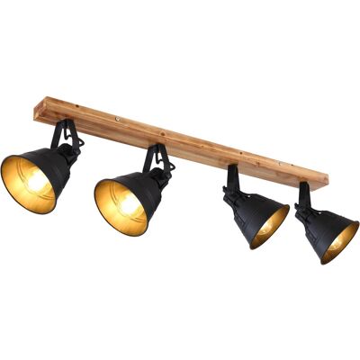 Globo Lighting GÜNTHER Holz 4-flammige Spotlampe - Beleuchtung Globo Lighting GÜNTHER Holz 4-flammige Spotlampe - Beleuchtung