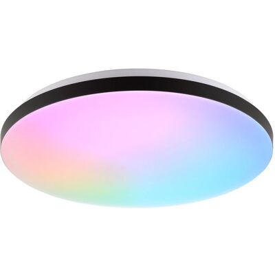 Brilliant LED-Deckenleuchte Livio RGB & CCT-Funktion Weiß-Schwarz Ø 38,5 cm Brilliant LED-Deckenleuchte Livio RGB & CCT-Funktion Weiß-Schwarz Ø 38,5 cm