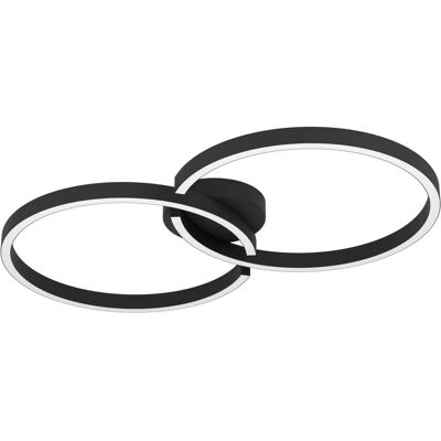 Eglo LED-CCT/RGB Deckenleuchte Amandolo 67,5 cm x 38 cm x 6,5 cm Schwarz Eglo LED-CCT/RGB Deckenleuchte Amandolo 67,5 cm x 38 cm x 6,5 cm Schwarz