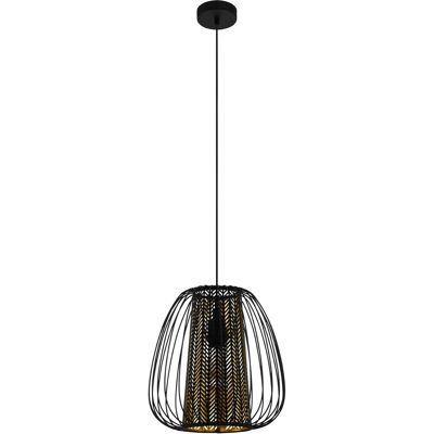 Eglo Pendelleuchte Curasao 1-flammig Schwarz-Gold Ø 33,5 cm Eglo Pendelleuchte Curasao 1-flammig Schwarz-Gold Ø 33,5 cm
