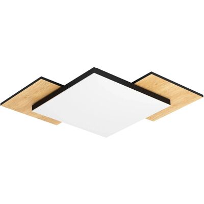 Eglo LED-Deckenleuchte Tamuria 6 cm x 64,5 cm x 64,5 cm Schwarz-Braun-Weiß Eglo LED-Deckenleuchte Tamuria 6 cm x 64,5 cm x 64,5 cm Schwarz-Braun-Weiß