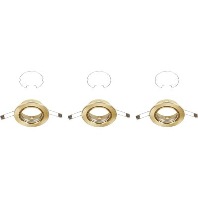 BRILONER - 3er-Satz Einbauleuchte - Ø8,6 cm - Gold - Recessed light BRILONER - 3er-Satz Einbauleuchte - Ø8,6 cm - Gold - Recessed light
