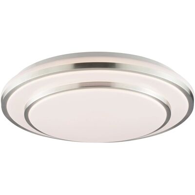 Brilliant LED-Deckenleuchte Nivaro Silber-Weiß Ø 39 cm Brilliant LED-Deckenleuchte Nivaro Silber-Weiß Ø 39 cm