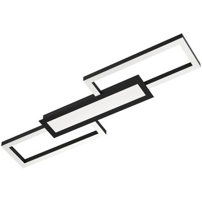 Eglo LED-CCT-Deckenleuchte Monirote 78 cm x 26 cm Schwarz-Weiß Eglo LED-CCT-Deckenleuchte Monirote 78 cm x 26 cm Schwarz-Weiß