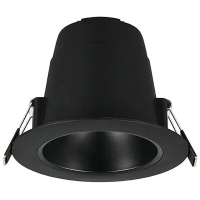 Trio LED-Einbauleuchten Virunga Schwarz Matt Ø 11 cm Trio LED-Einbauleuchten Virunga Schwarz Matt Ø 11 cm