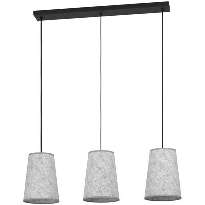 Eglo Pendelleuchte Alsager Schwarz 110 cm x 21 cm x 91 cm 3-flammig Eglo Pendelleuchte Alsager Schwarz 110 cm x 21 cm x 91 cm 3-flammig