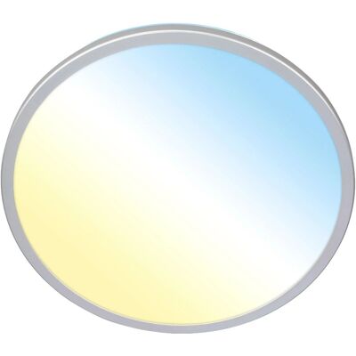 Briloner LED-Deckenleuchte Kada CCT Ultraflach Ø 42,2 cm x 2,8 cm Chrom Matt Briloner LED-Deckenleuchte Kada CCT Ultraflach Ø 42,2 cm x 2,8 cm Chrom Matt