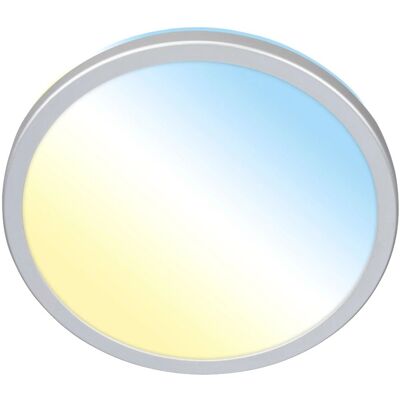Briloner LED-Deckenleuchte Kada CCT Ultraflach Ø 29,5 cm x 2,8 cm Chrom Matt Briloner LED-Deckenleuchte Kada CCT Ultraflach Ø 29,5 cm x 2,8 cm Chrom Matt