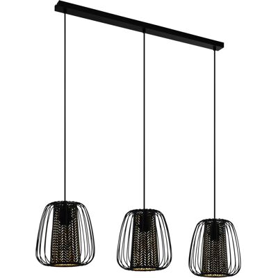Eglo Pendelleuchte Curasao 3-flammig Schwarz-Gold Eglo Pendelleuchte Curasao 3-flammig Schwarz-Gold