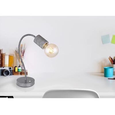 Globo Tischlampe Freddy 1-flammig Silber 260 x 140 x 590 mm Globo Tischlampe Freddy 1-flammig Silber 260 x 140 x 590 mm