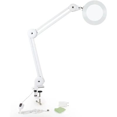 addhome LED Lupenleuchte mit Tischklemme 5x Lupe 3000-6500K Dimmbar addhome LED Lupenleuchte mit Tischklemme 5x Lupe 3000-6500K Dimmbar