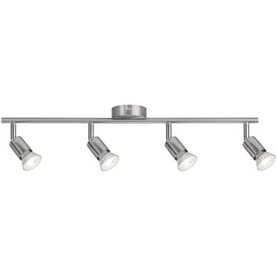Deckenstrahler 4-flammig Metall Nickel matt ca. 58,4 cm Deckenstrahler 4-flammig Metall Nickel matt ca. 58,4 cm
