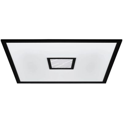 Eglo LED-RGB/CCT-Deckenleuchte Bordonara 59,5 cm x 59,5 cm Schwarz-Weiß Eglo LED-RGB/CCT-Deckenleuchte Bordonara 59,5 cm x 59,5 cm Schwarz-Weiß