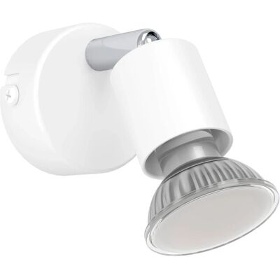 Eglo Wand- und Deckenspot Stecci-E 1-flammig 7,5 cm x Ø 6 cm Weiß Eglo Wand- und Deckenspot Stecci-E 1-flammig 7,5 cm x Ø 6 cm Weiß