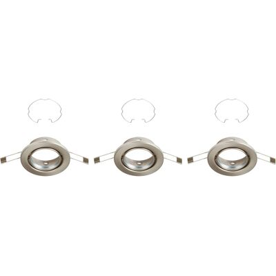 BRILONER - Ø8,6 cm matt nickel - 3er Pack - Recessed light BRILONER - Ø8,6 cm matt nickel - 3er Pack - Recessed light