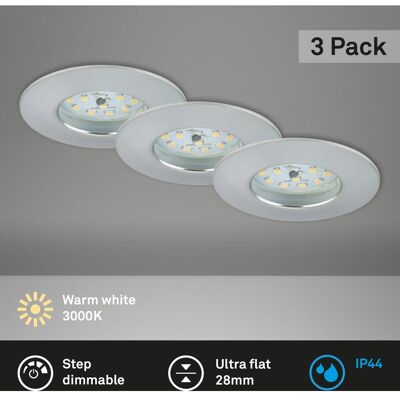 BRILONER LED Einbaustrahler - Ø 7,5 cm, 6,5 W - LED Einbaustrahler BRILONER LED Einbaustrahler - Ø 7,5 cm, 6,5 W - LED Einbaustrahler
