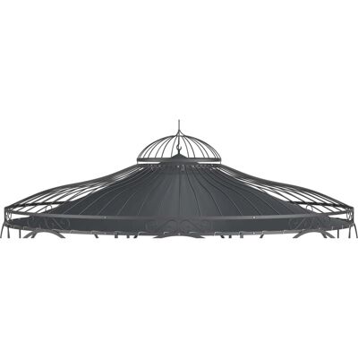 Eleo Sonnensegel Florenz Ø 370 cm für Pavillon Florenz Anthrazit Eleo Sonnensegel Florenz Ø 370 cm für Pavillon Florenz Anthrazit