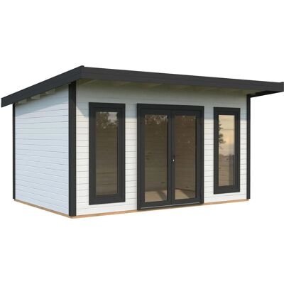 Palmako Holz-Gartenhaus Aurelia Pultdach Weiß Lackiert 446 cm x 300 cm 12,7 m² Palmako Holz-Gartenhaus Aurelia Pultdach Weiß Lackiert 446 cm x 300 cm 12,7 m²