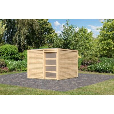 Karibu Holz-Gartenhaus Cuadrado - Flachdach Unbehandelt 272 cm x 272 cm Karibu Holz-Gartenhaus Cuadrado - Flachdach Unbehandelt 272 cm x 272 cm