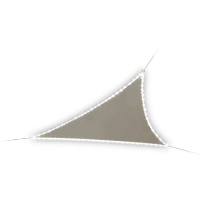 Perel Sonnensegel mit LED-Beleuchtung Dreieckig 3,6 m x 3,6 m x 3,6 m Taupe Perel Sonnensegel mit LED-Beleuchtung Dreieckig 3,6 m x 3,6 m x 3,6 m Taupe