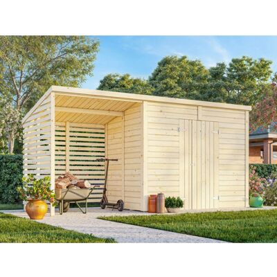 PALMAKO - Leif - Grau - 460x228x170 cm - Gartenhaus PALMAKO - Leif - Grau - 460x228x170 cm - Gartenhaus
