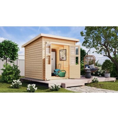 Karibu Holz-Gartenhaus Neuenburg 2 Natur 208 cm x 210 cm Karibu Holz-Gartenhaus Neuenburg 2 Natur 208 cm x 210 cm