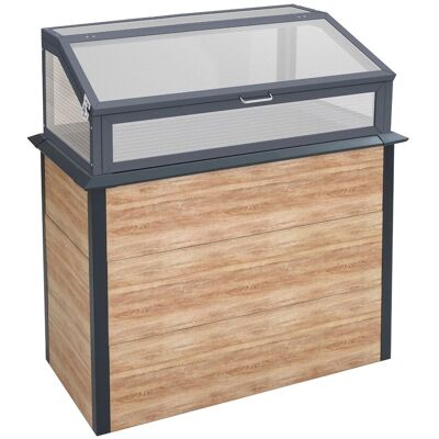 Westmann Hochbeet mit Frühbeetaufsatz Primus-Multi Plus M Holzoptik 113 x 100 cm Westmann Hochbeet mit Frühbeetaufsatz Primus-Multi Plus M Holzoptik 113 x 100 cm
