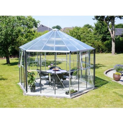 Vitavia Gewächshaus Hera 9000 ESG 3mm HKP 6 mm Alu-Blank inkl. Fundament Vitavia Gewächshaus Hera 9000 ESG 3mm HKP 6 mm Alu-Blank inkl. Fundament