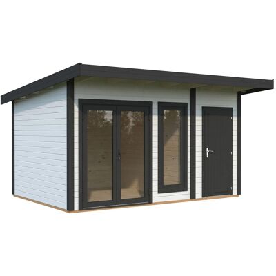 Palmako Holz-Gartenhaus Aurelia Pultdach Weiß Lackiert 436 cm x 300 cm 12,4 m² Palmako Holz-Gartenhaus Aurelia Pultdach Weiß Lackiert 436 cm x 300 cm 12,4 m²