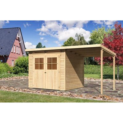 Karibu Holz-Gartenhaus Genf 4 Natur BxT: 426 cm x 213 cm Karibu Holz-Gartenhaus Genf 4 Natur BxT: 426 cm x 213 cm