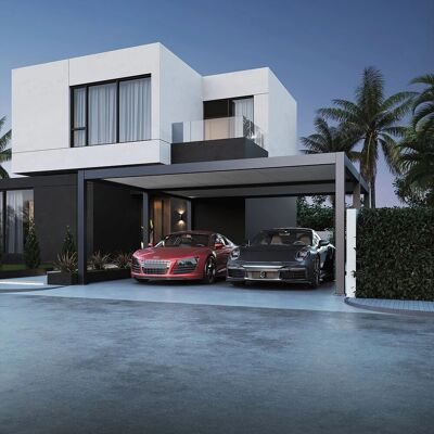 Weide Doppelcarport aus Aluminium, 6 x 5,3 M, Garage anthrazit, Autoüberdachung Weide Doppelcarport aus Aluminium, 6 x 5,3 M, Garage anthrazit, Autoüberdachung