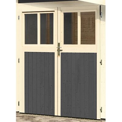 Karibu Zusatztür für Holz-Gartenhaus Kristiansund Inkl. Beschläge Terragrau Karibu Zusatztür für Holz-Gartenhaus Kristiansund Inkl. Beschläge Terragrau