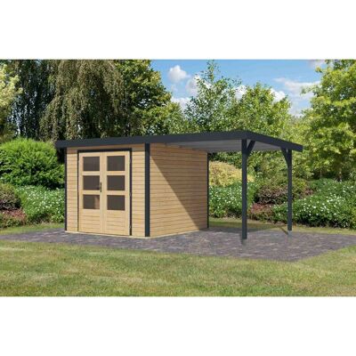 Karibu Gartenhaus Ernesto 3,5 A Anbaudach Natur/Anthrazit 209 x 238 x 242 cm Karibu Gartenhaus Ernesto 3,5 A Anbaudach Natur/Anthrazit 209 x 238 x 242 cm